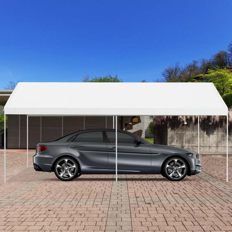 Ease2day 10 x 20 Feet Heavy Duty Canopy Carport Steel Portable Garage Tent  Car Canopy Party Tent Car & Boat Shelter for Events