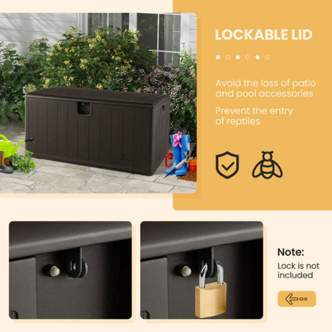 Outdoor Storage Container with Lockable Lid