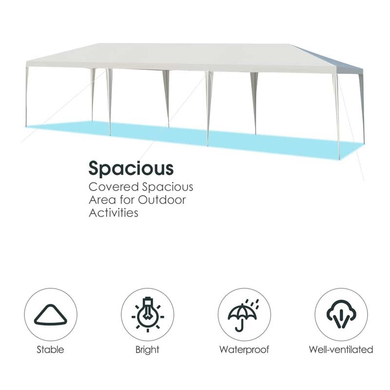 Eletriclife 10 x 30 Feet Waterproof Gazebo Canopy Tent for Wedding Party