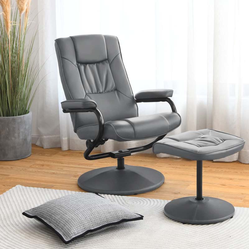 Eletriclife 360° Swivel Recliner Chair with Ottoman