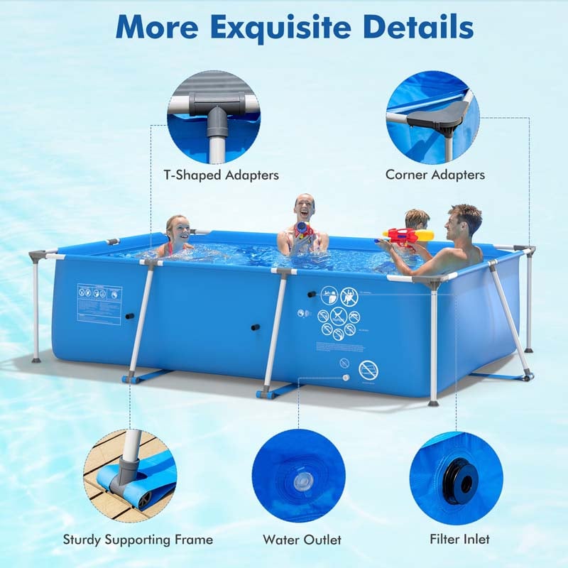 Eletriclife Above Ground Swimming Pool with Pool Cover