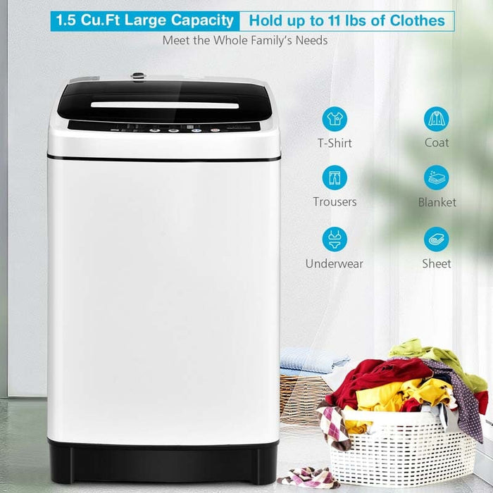 Eletriclife Full-Automatic Washing Machine 11 LBS Washer and Dryer