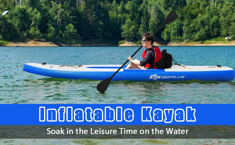 Eletriclife Inflatable Kayak Includes Aluminum Paddle with Hand Pump