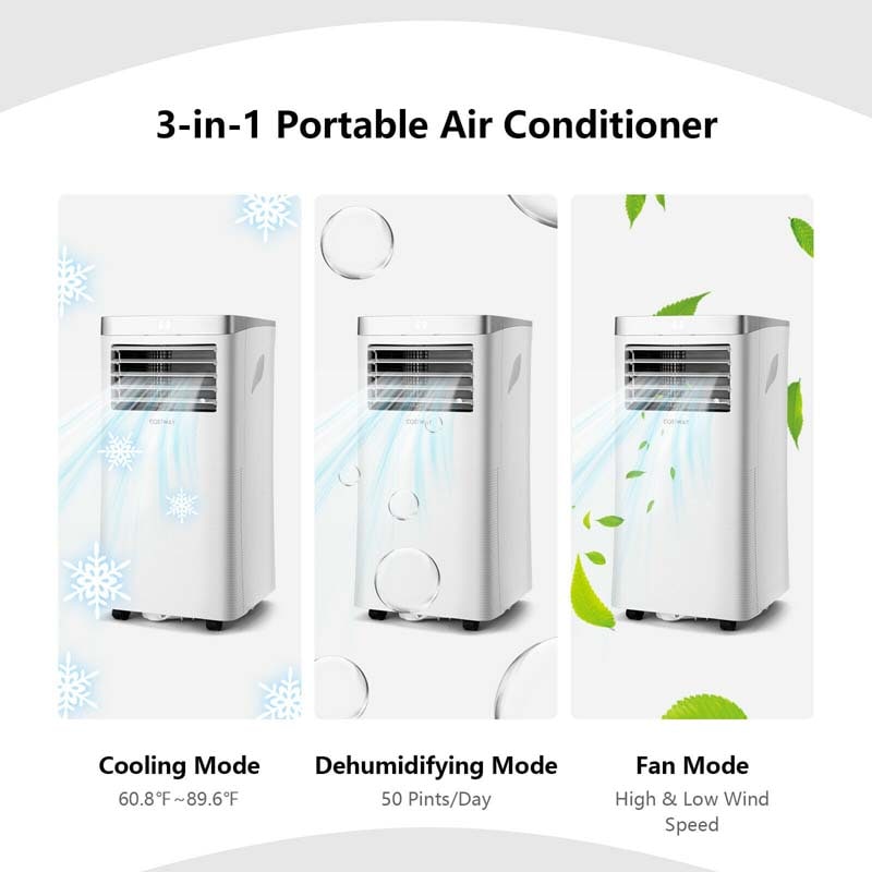 Eletriclife 10000 BTU 3-in-1 Portable Air Conditioner with Remote Control
