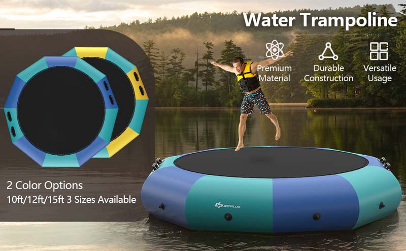 Eletriclife 10 Feet Inflatable Splash Padded Water Bouncer Trampoline
