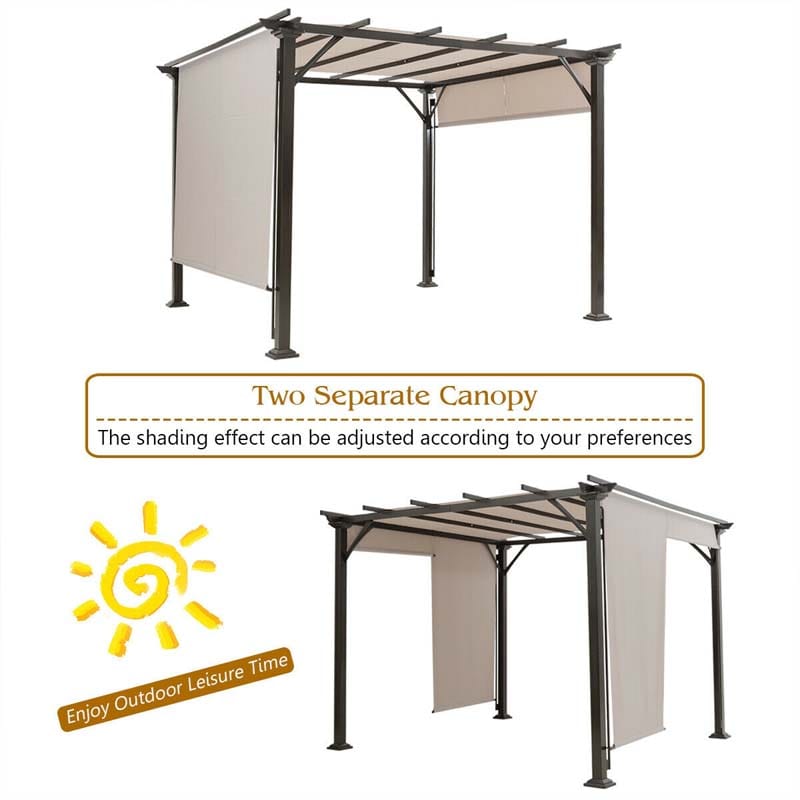 Eletriclife 10 x 10 Feet Metal Frame Patio Furniture Shelter
