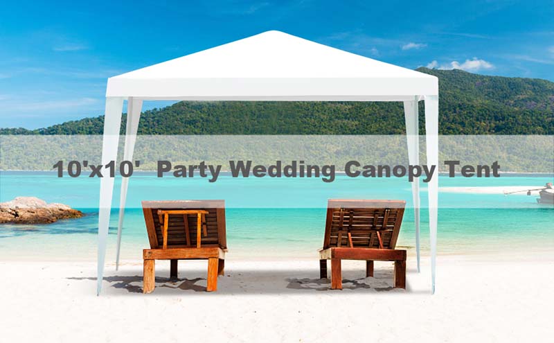 Eletriclife 10 x 10 Feet Outdoor Wedding Party Canopy Tent for Backyard