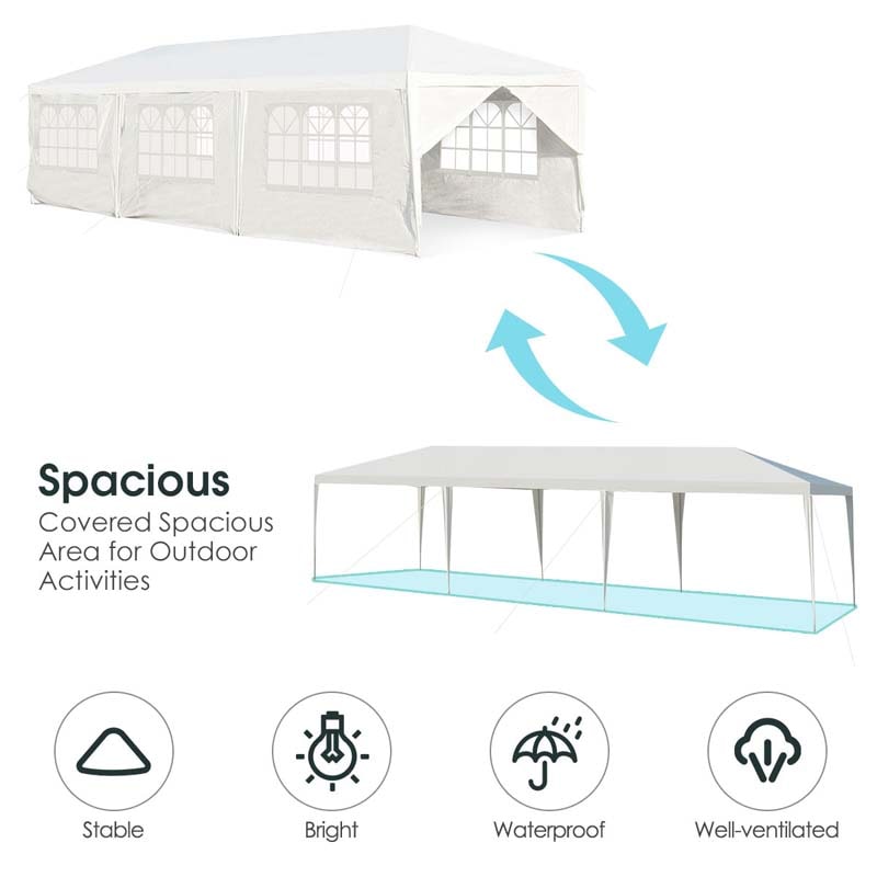 Eletriclife 10 x 30 FT Outdoor Canopy Tent with Sidewalls