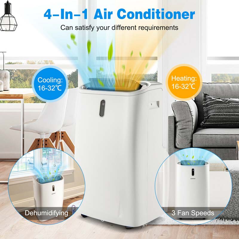 Eletriclife 12000 BTU Portable 4-in-1 Air Conditioner with Smart Control