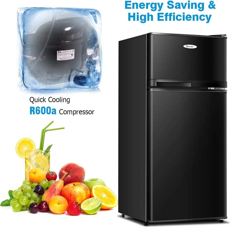 Eletriclife 2 Doors Cold-rolled Sheet Compact Refrigerator