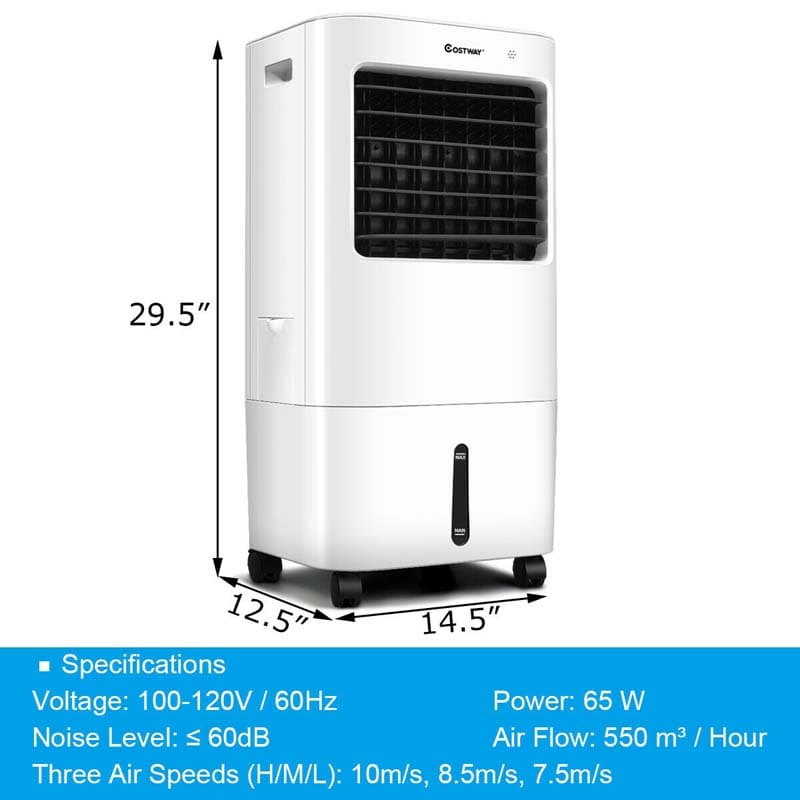 Eletriclife 3-in-1 Evaporative Portable Air Cooler Fan with Remote Control