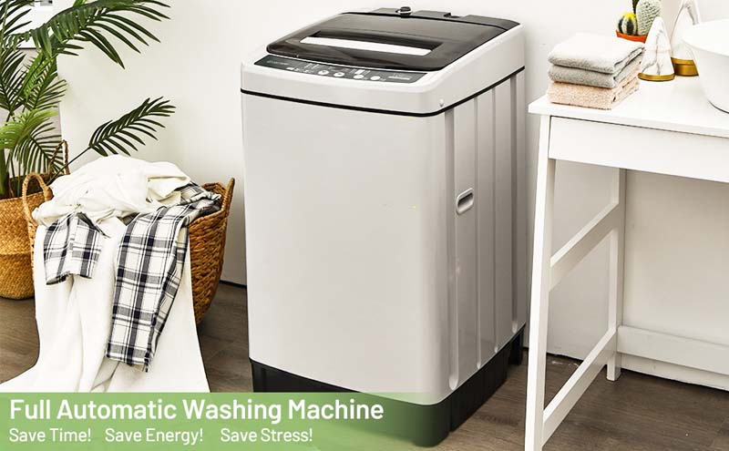 Eletriclife Full-Automatic Washing Machine 11 LBS Washer and Dryer