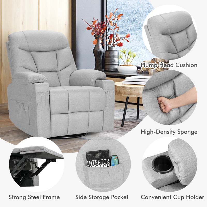 Eletriclife Massage Rocking Recliner Chair with Heat and Vibration