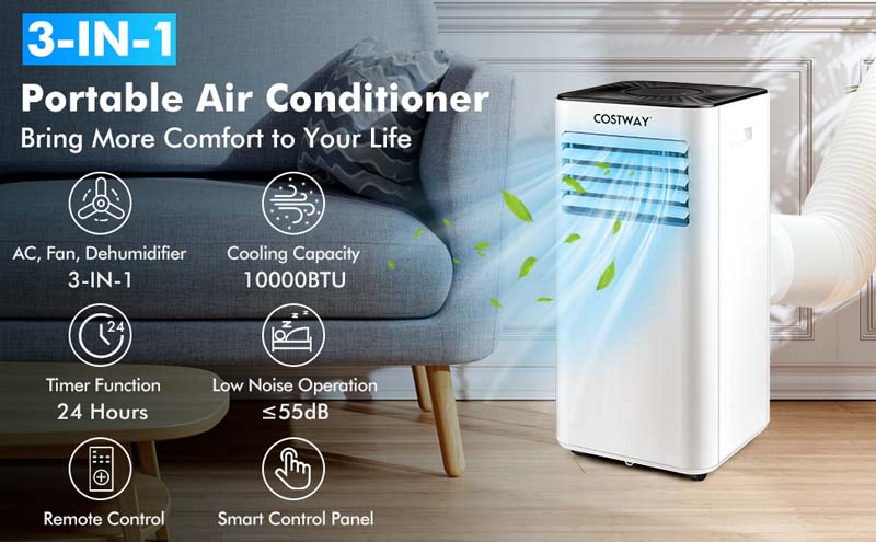 Eletriclife Portable Air Conditioner 10000 BTU Air Cooler Dehumidifier