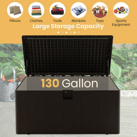 Multi Purpose 130 Gallon Outdoor Storage Container