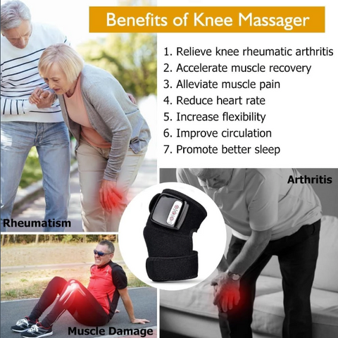 heated knee pad massager brace for knee pain and arthritis