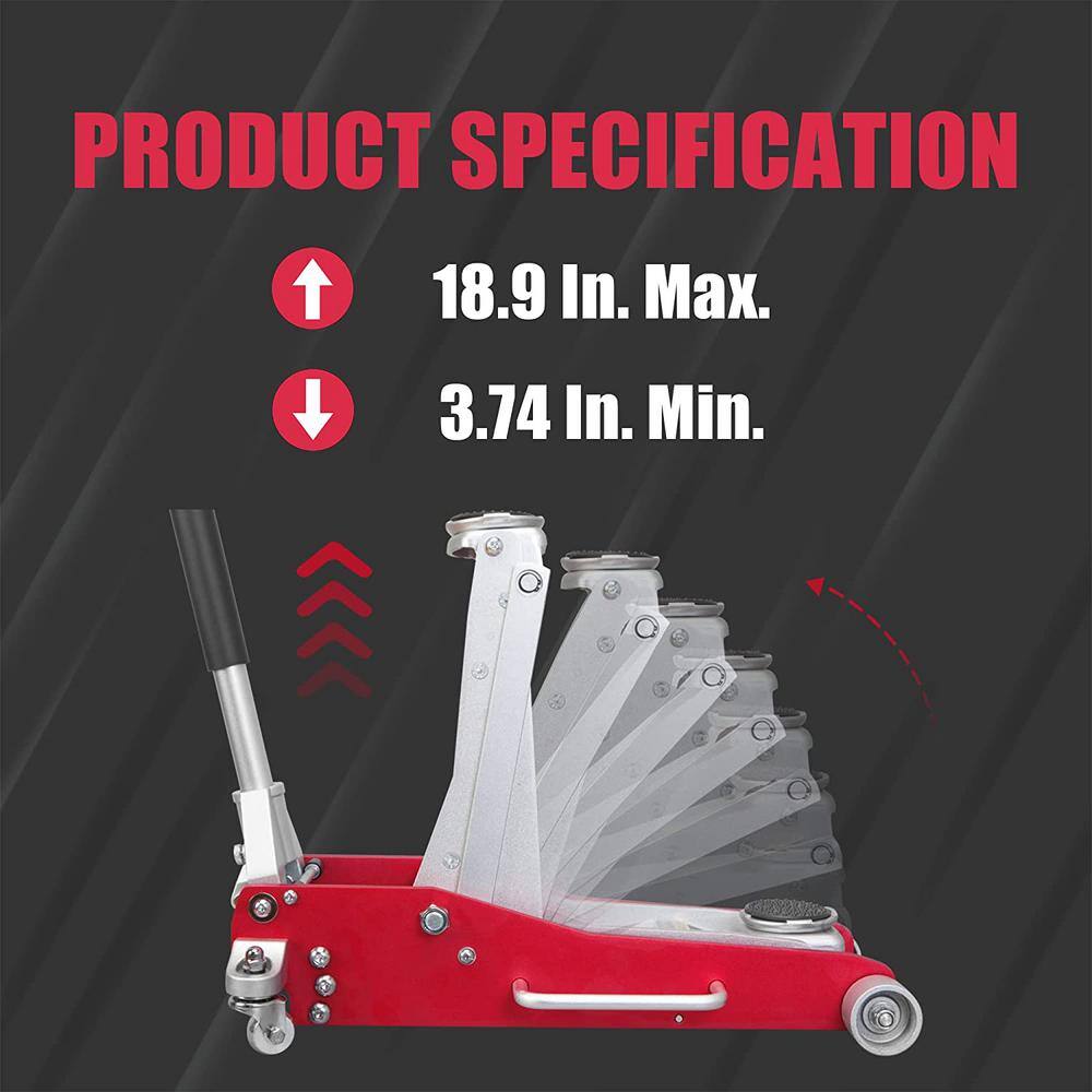 Big Red AT830003XLR 3-Ton Low-Profile Aluminum Floor Jack with Dual ...